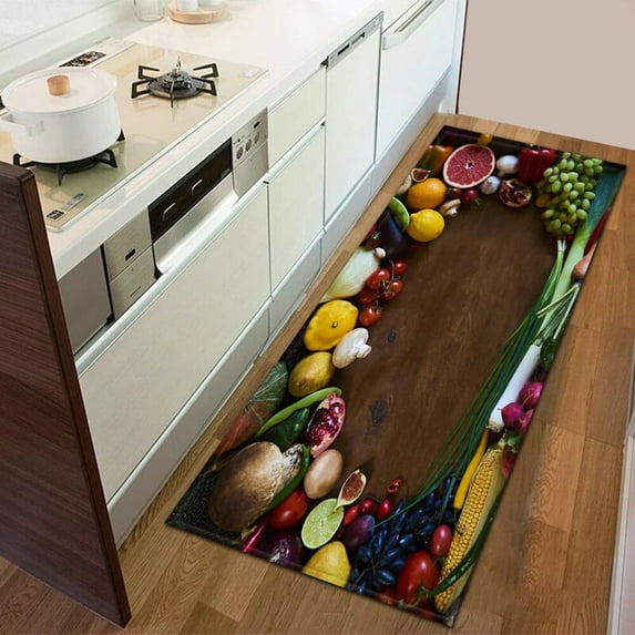 Large Carpet Delicious Fruit Carpets Living Room ration Kitchen Carpet Bedroom Floor Home Entrance Bathroom Anti-Slip Doormat Balcony Rug