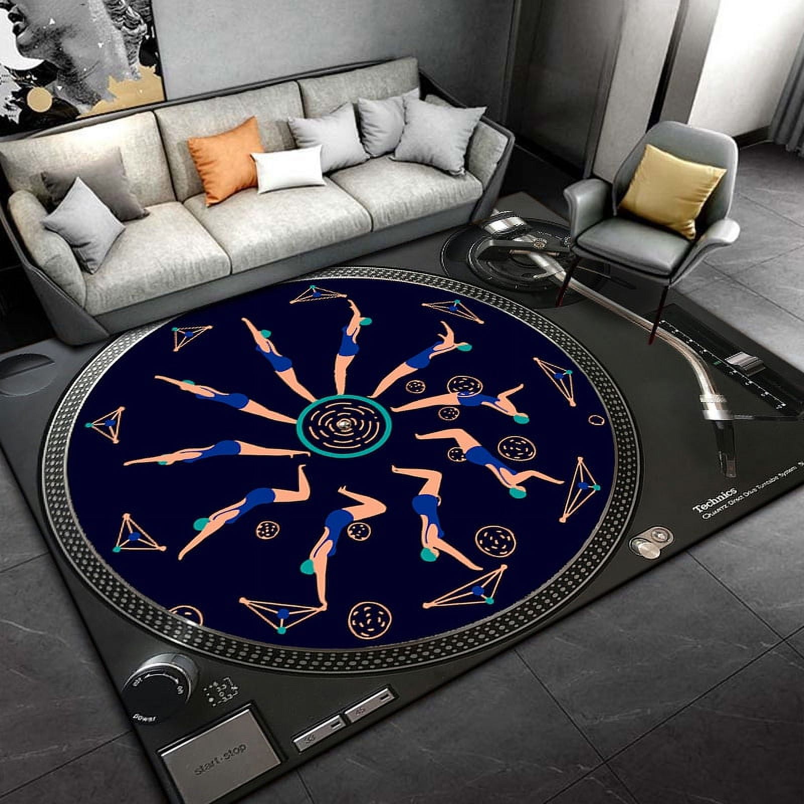 Large Carpet Disc Player Carpet for Living Room Area Rug rative Floor ...