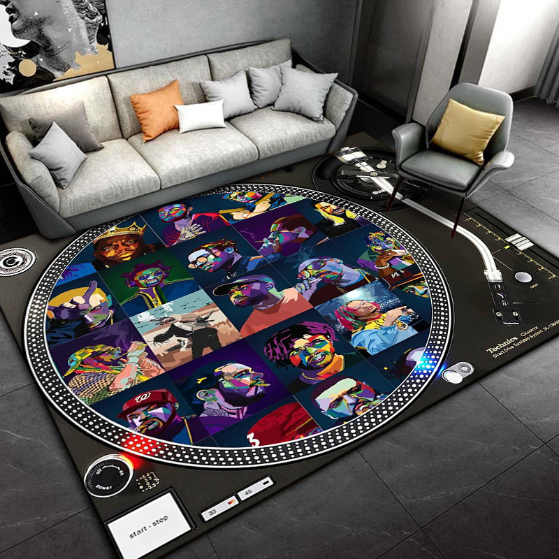 Disc Craft Rugs Large Carpet Disc Player Carpet for Living Room Area Rug rative Floor ...