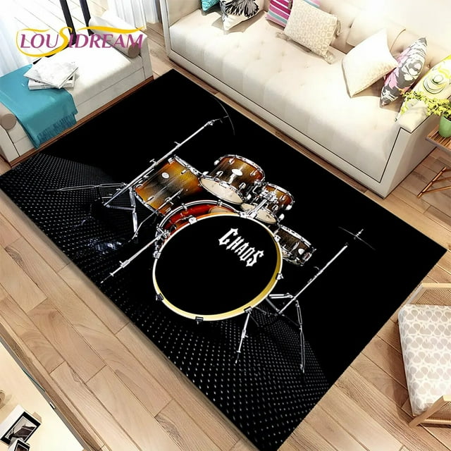 Large Carpet Drum Kit Music Drum Set Instruments Area Rug Carpet Rug