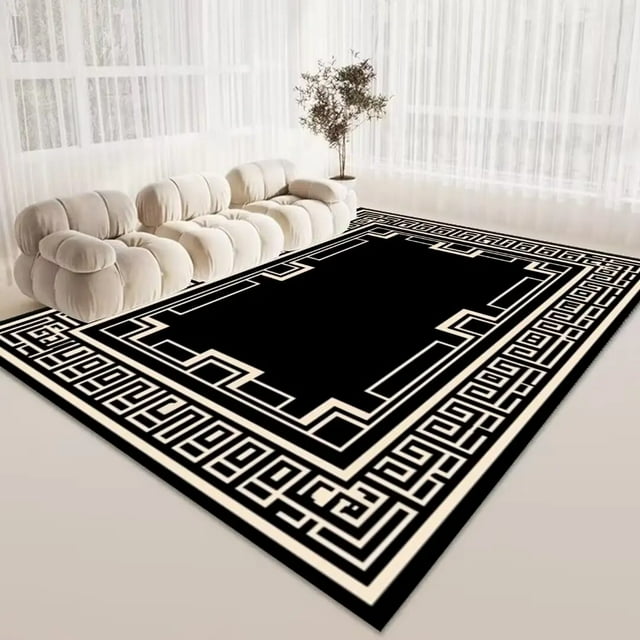 Large Carpet European Style Carpet Living Room Luxury Gold Black ration