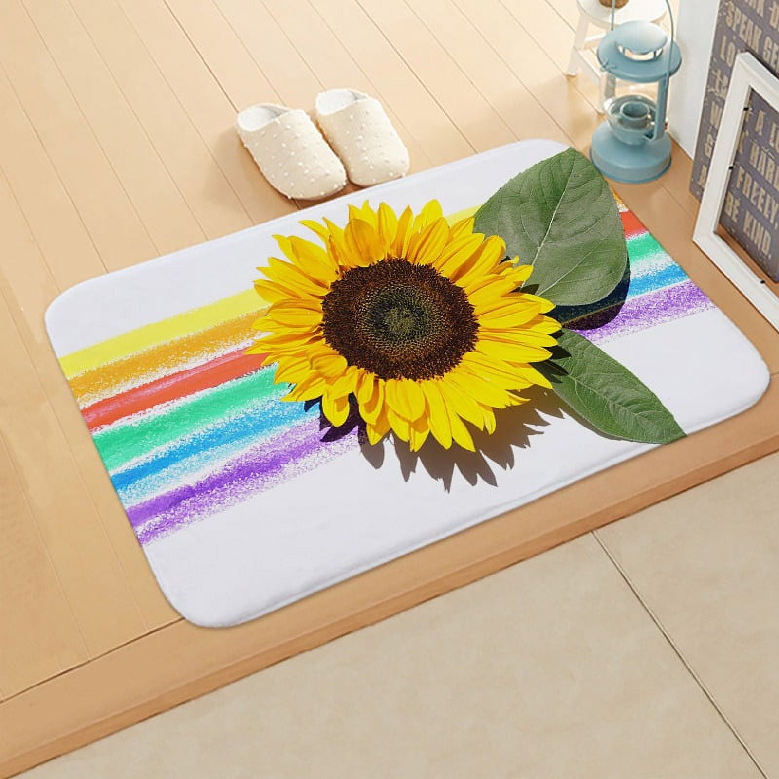 Large Carpet European and American printed sunflower floor mats modern