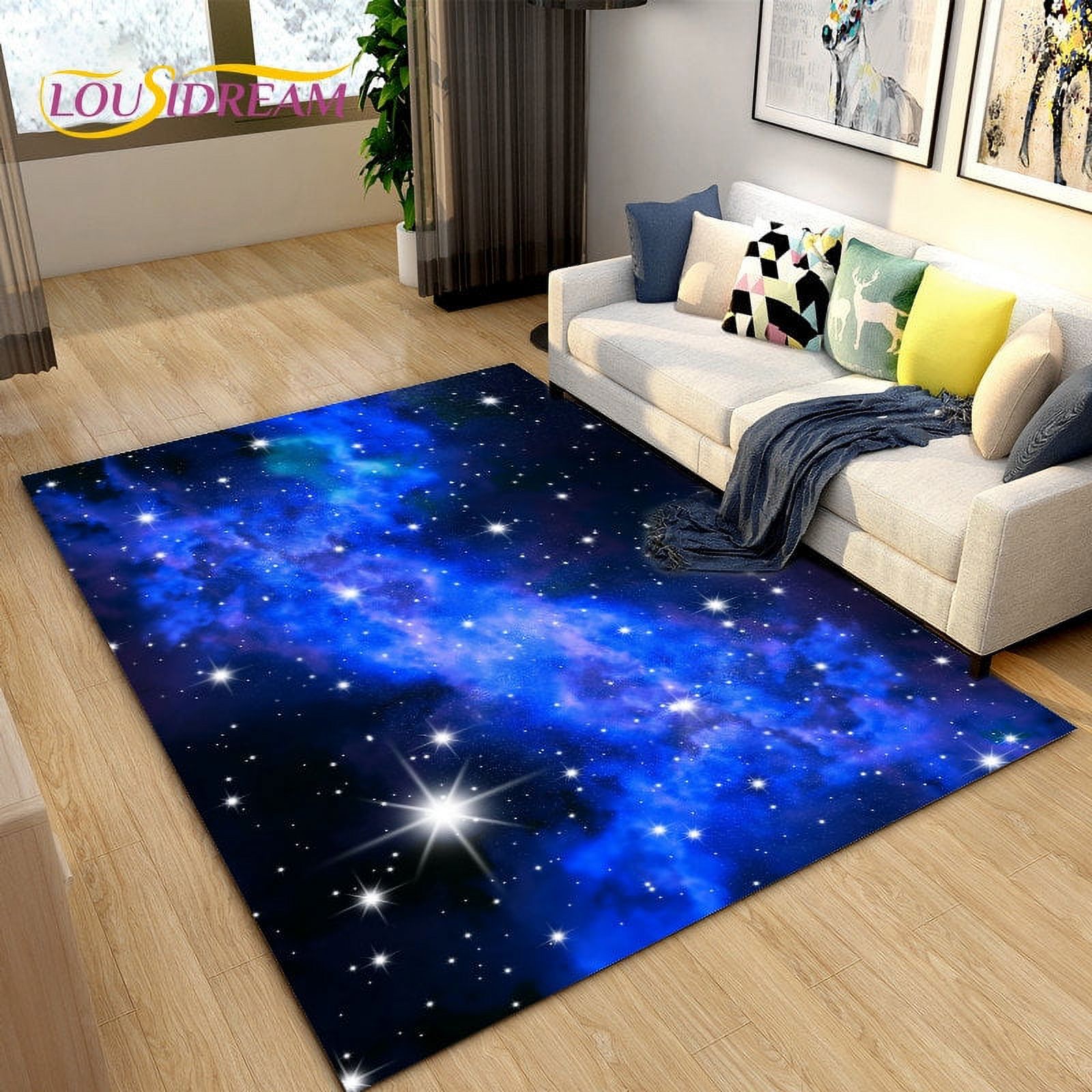 Star Area Rug Large Carpet Galaxy Universe Space Stars Area Rug Carpet Rug for Living ...