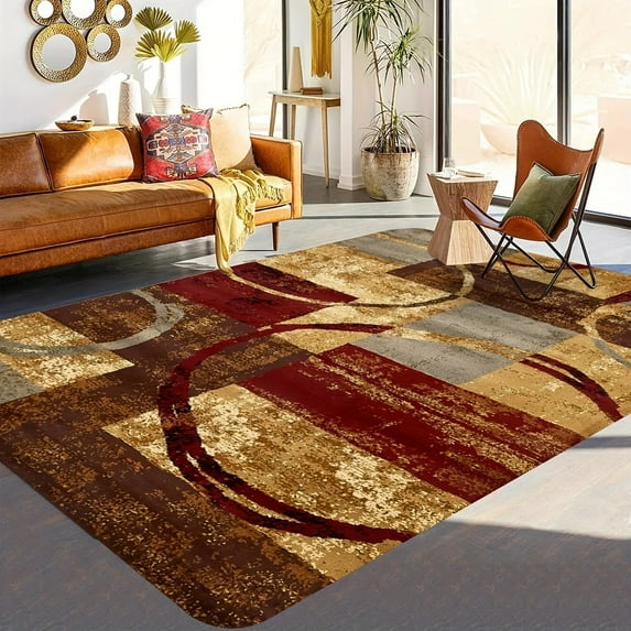 Large Carpet Geometric Circular Arc Carpet for Living Room r Sofa Table Large Area Rugs Hallway Balcony Carept Bedroom Non-slip Alfombra