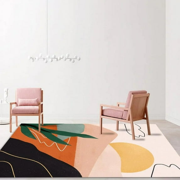 Large Carpet Ins Morandi Carpet Living Room Rugs Sofa Coffee Table Mat Light Luxury Abstract Home Bedroom r Carpets Kitchen Non-slip Rug
