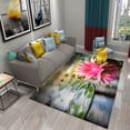 thumbnail image 1 of Large Carpet Lotus Carpet Pink Flower Rug Bathroom Kitchen Door Entrance Non-slip Area Rug Bedroom Living Room Sofa Chair Rug r Carpet, 1 of 6