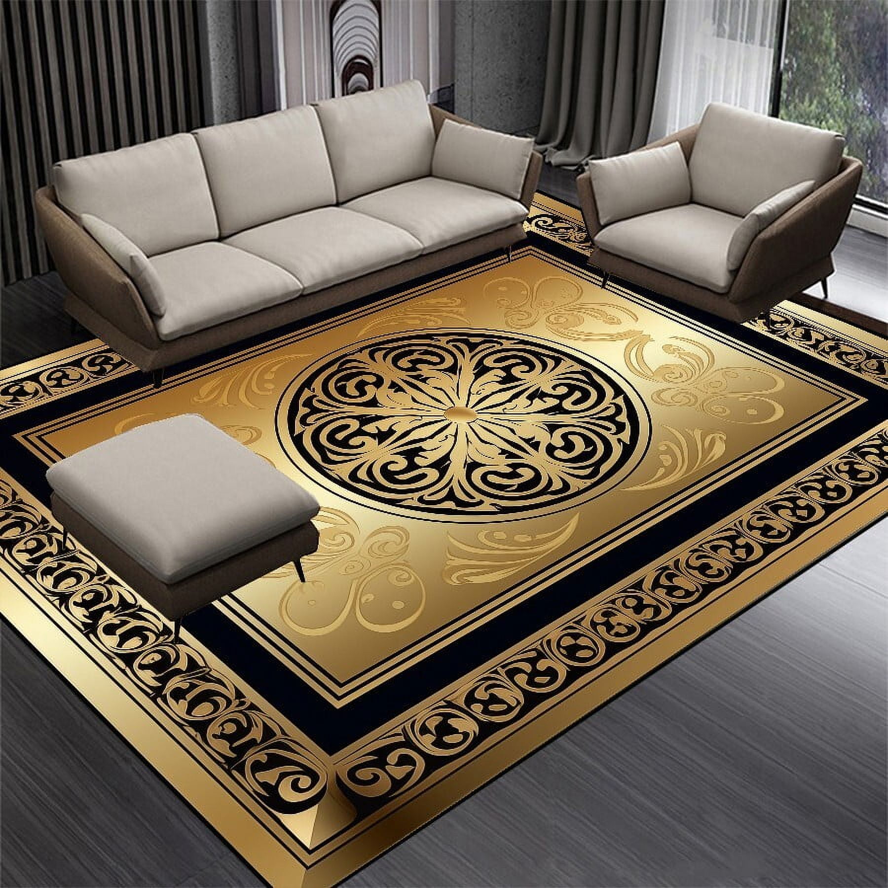 Large Carpet Luxury Gold Carpet tapis salon European r Carpets for