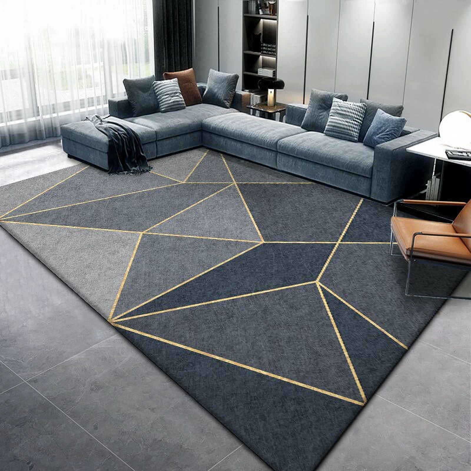 Large Carpet Luxury Grey Carpet for Living Room Home ration Coffee