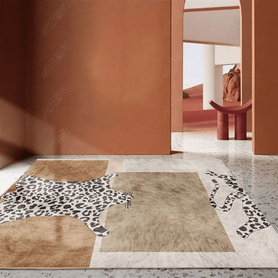 Large Carpet Modern Imitation Cowhide Living Room ration Carpet Home Zebra Pattern Study Cloakroom Carpets Bedroom Bedside Non-slip Rug