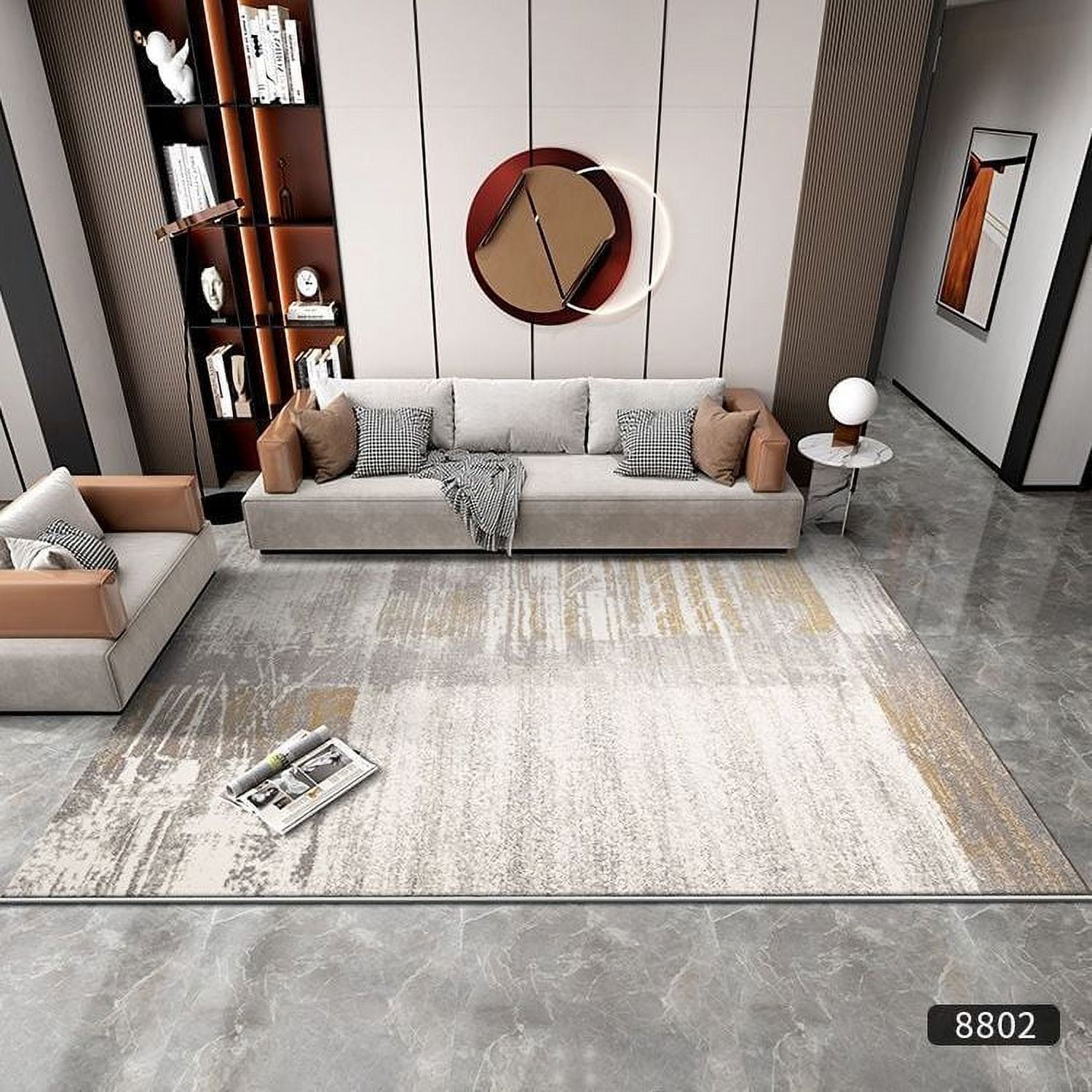 Large Carpet Modern Light Luxury Big Carpet for Living Room Black and ...