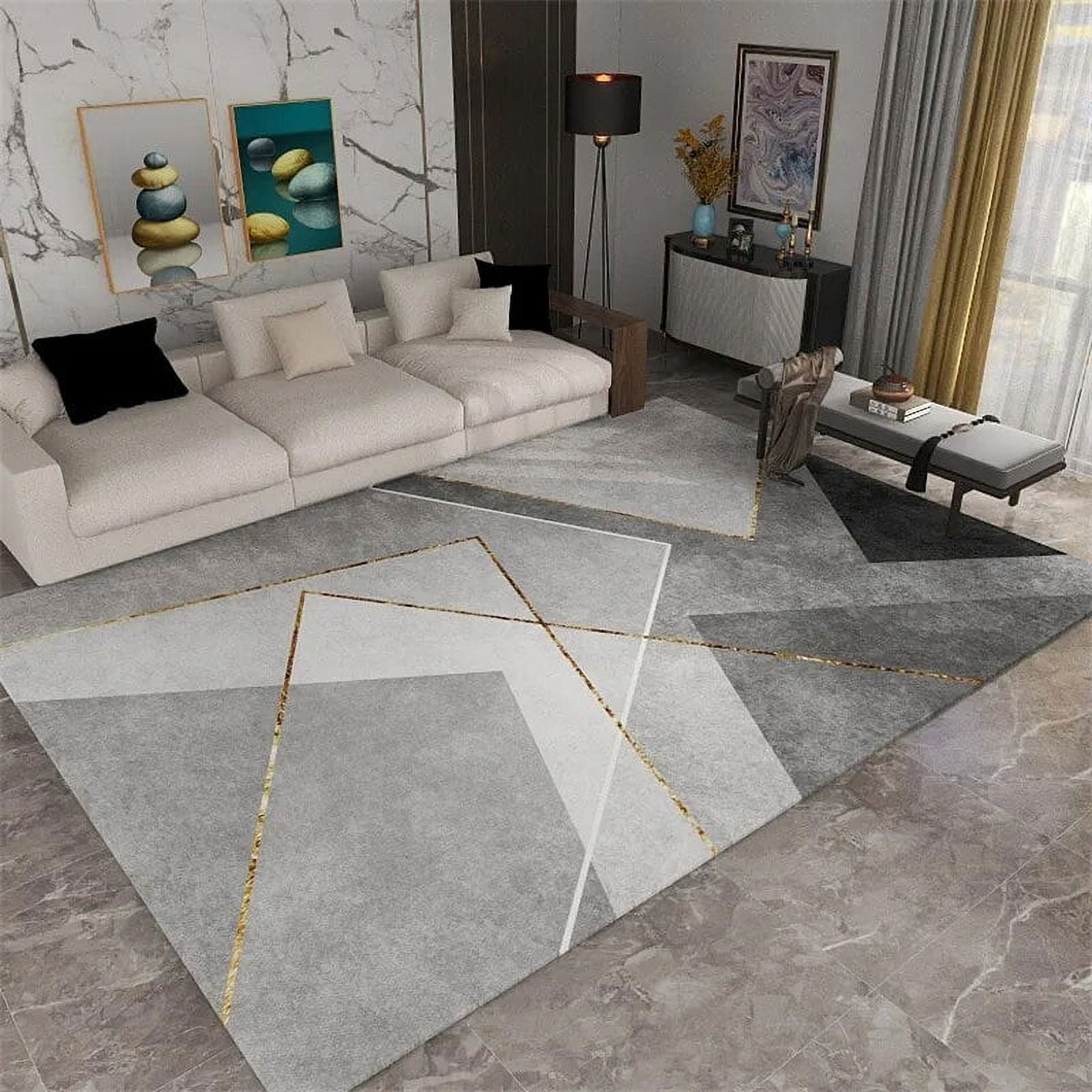 Large Carpet Modern Light Luxury Geometric Style Living Room Sofa