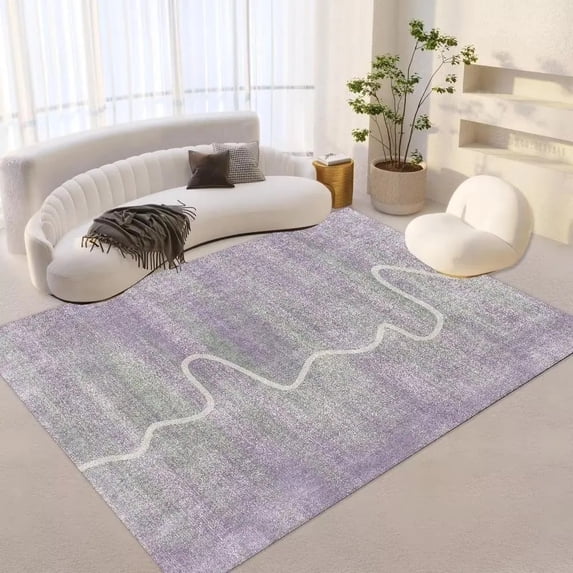 Large Carpet Modern Purple Carpet for Living Room Abstract Style 160x230 Large Area Rugs ration Bedroom Washable Flannel Mats Non-slip