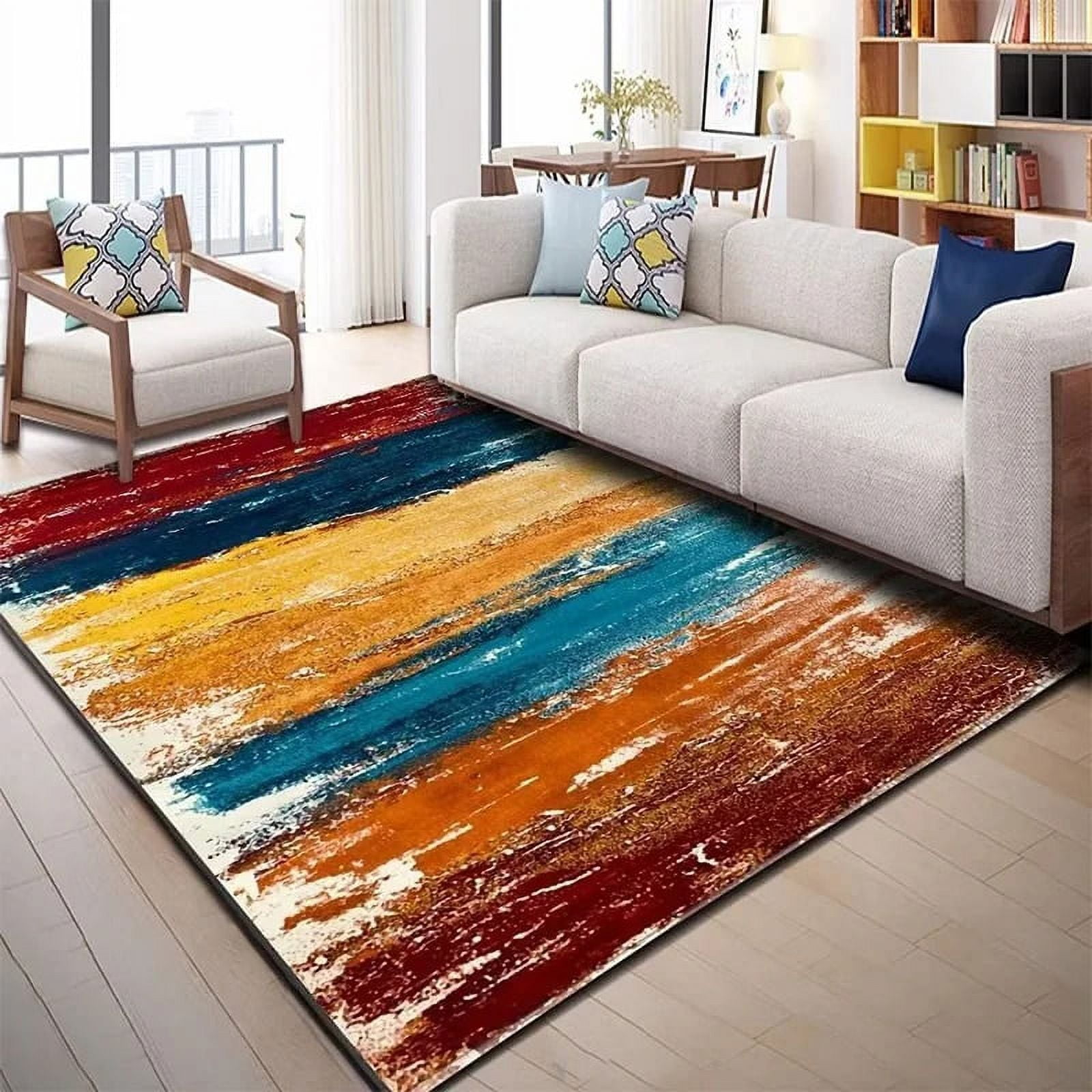 Large Carpet Nordic Style Living Room Carpet Blue Modern Style Big Size