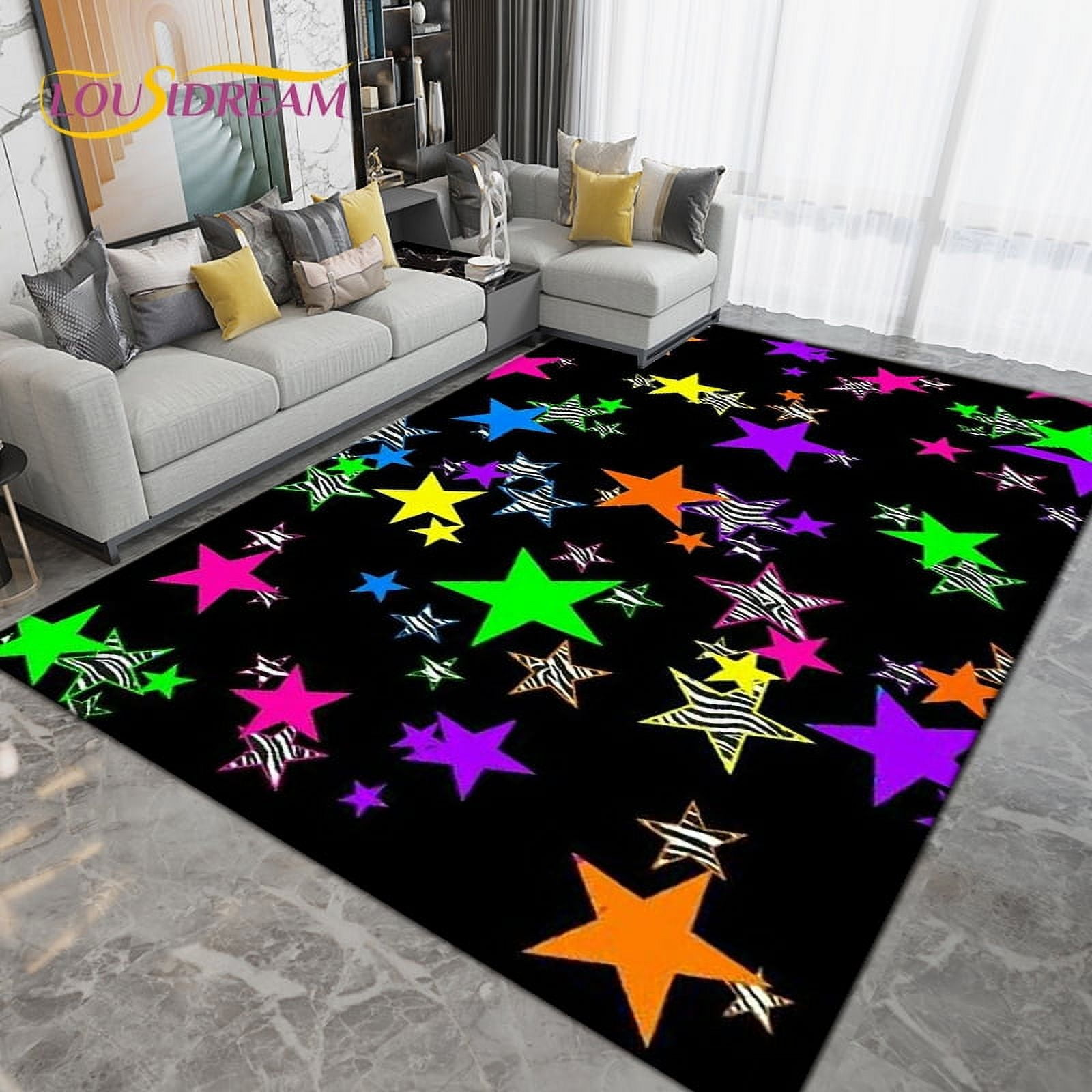Large Carpet Pentagon Fivepointed Star Area Rug Carpet Rug for Living