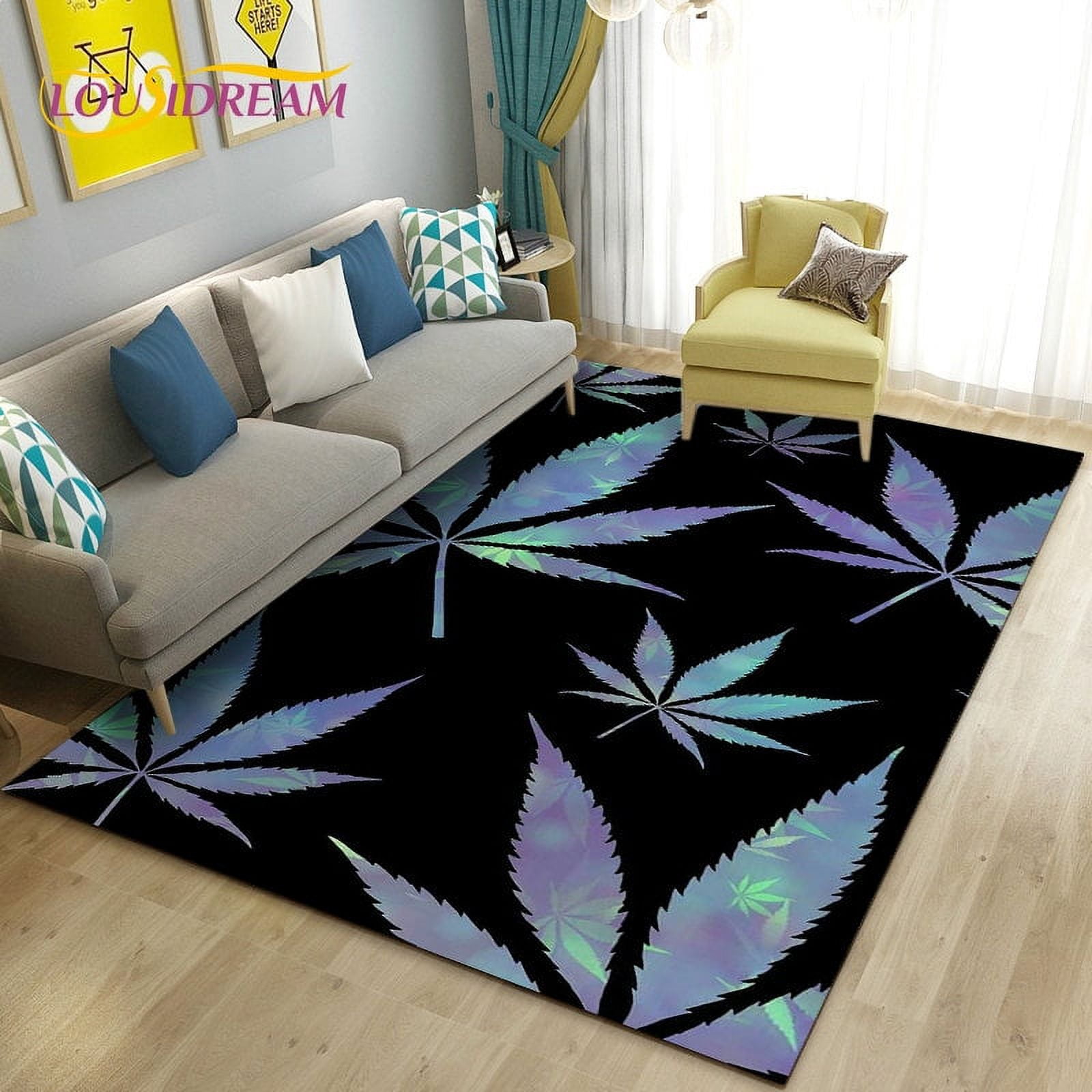 Large Carpet Reggae Music Jamaican Maple Leaf Area Rug Carpet Rug for ...