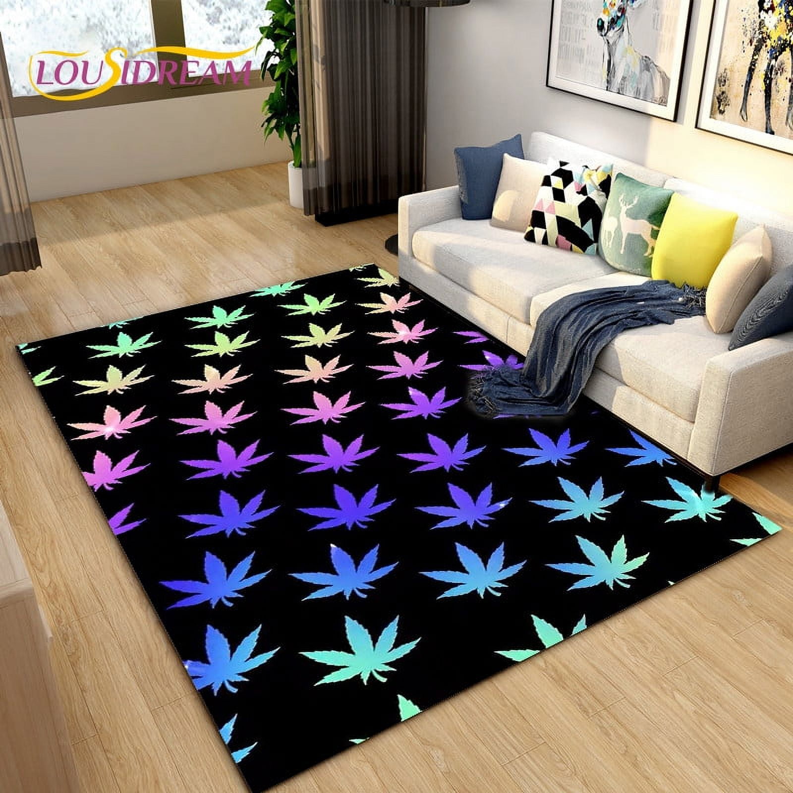 Large Carpet Reggae Music Jamaican Style Maple Leaf Area Rug Carpet Rug ...