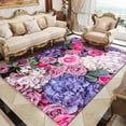 thumbnail image 1 of Large Carpet Retro Black Flower Carpet American Style Floral Birds Room Rugs Beautiful Lounge Rug Non-slip Kitchen Floor Mats Doormat r, 1 of 6