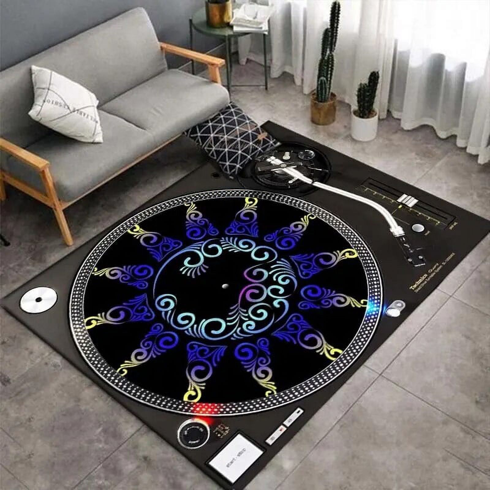 Large Carpet Retro Disc Player Carpet for Living Room Area Rug r Floor ...