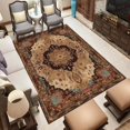 thumbnail image 1 of Large Carpet Retro European Elastic Carpets Living Room Sofas ration Bedroom Carpet Non Slip Floor Mats Stretch Flannel Large Area Rugs, 1 of 6