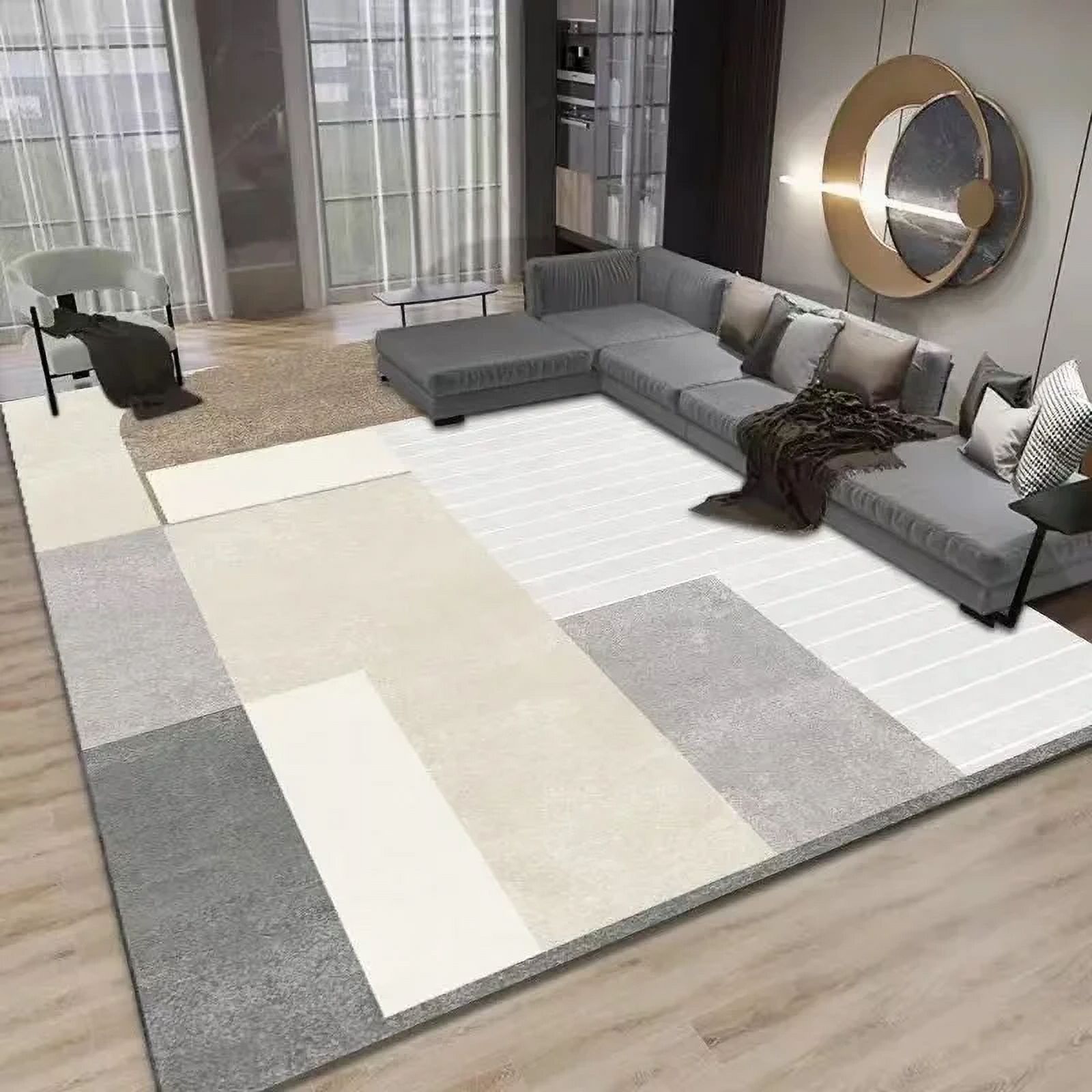 Large Carpet Rugs for Bedroom Aesthetic Nordic Advanced Gray Living ...