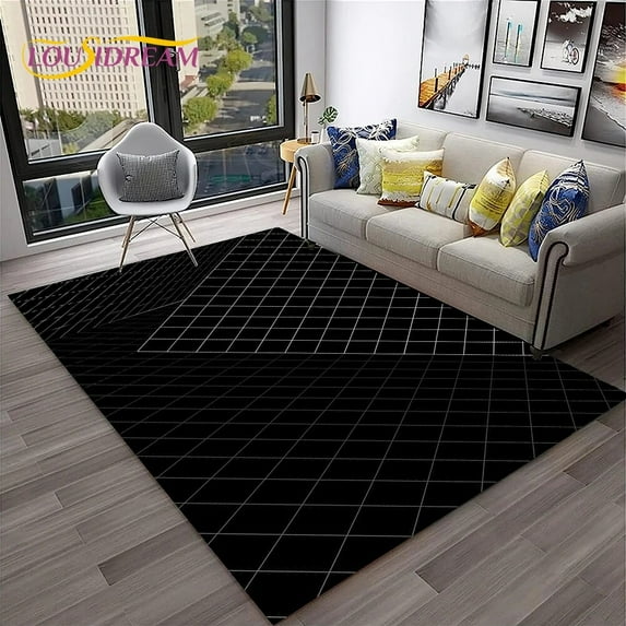 Large Carpet Simple Metal Mesh Geometric Luxury Carpet Rug for Home Living Room Bedroom Sofa Doormat r Area Rug Non-slip Floor Mat
