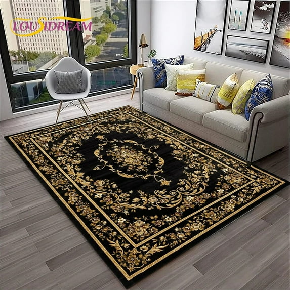 Large Carpet Turkey Bohemian Persian Flower Carpet Rug for Home Living Room Bedroom Sofa Doormat Kitchen r Area Rug Non-slip Floor Mat