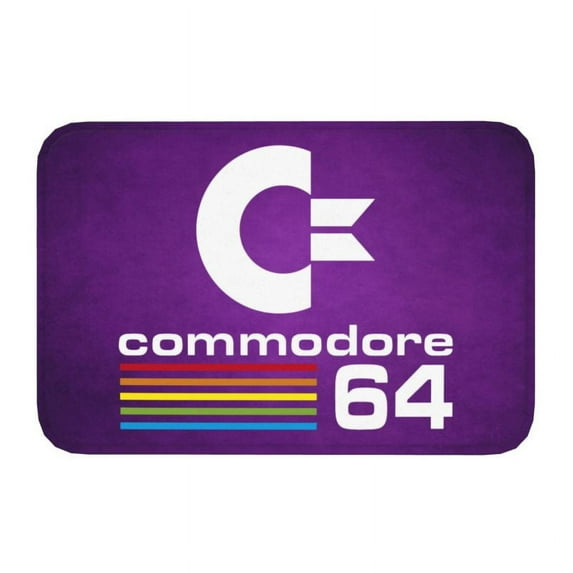 Large Carpet Vintage C64 Computer Print Carpet Non-Slip Kitchen Bathroom Mat Balcony Floor Mat Living Room Entrance Carpet Bedroom Footpad