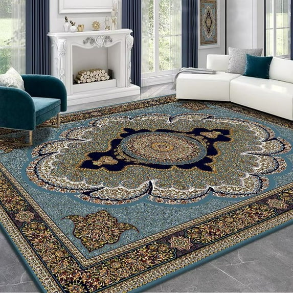 Large Carpet Vintage Persian Red Carpet Living Room High-end Luxury American Hairless Tea Table Rug Bedroom Bed End Anti-slip Large Area Mat