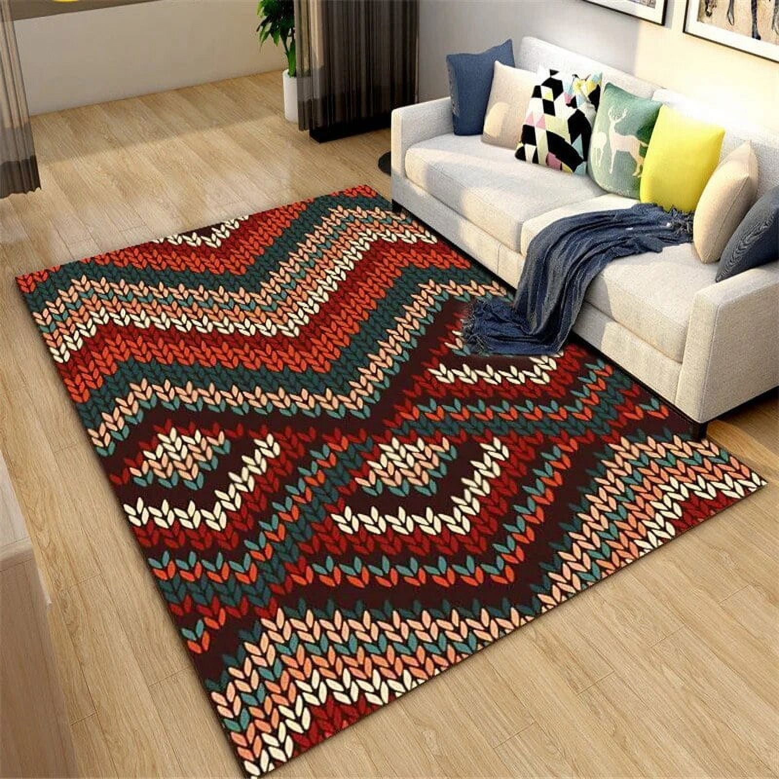 Large Carpet Vintage Tribal Print Rug Living Room Sofa Carpet Bedroom