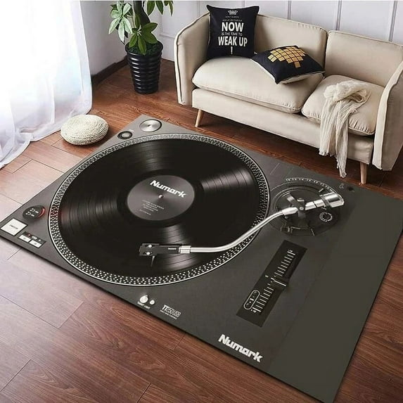 Large Carpet Vinyl Disc Player Carpet for Living Room ration Bedroom Table Large Area Rugs Kitchen Floor Mat Bathroom Non-slip Mat Tapete