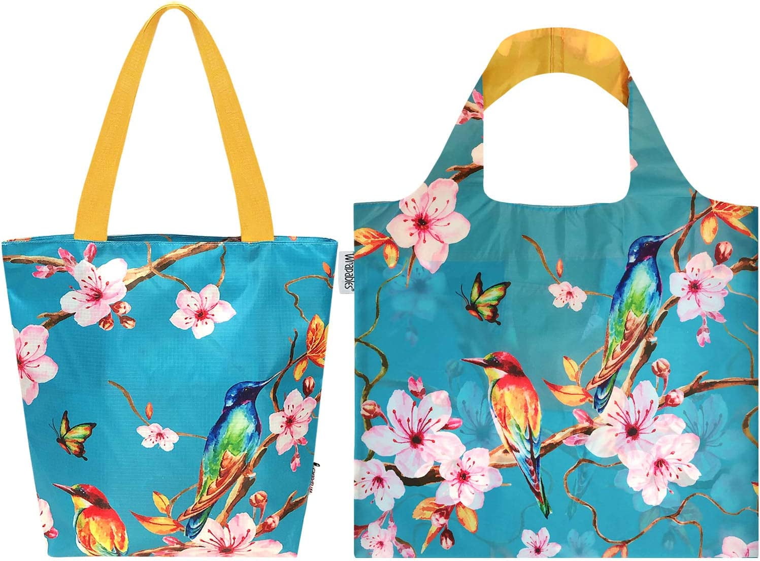 Large Carryall Travel Tote Bag + Reusable Shopping Bag - Foldable ...