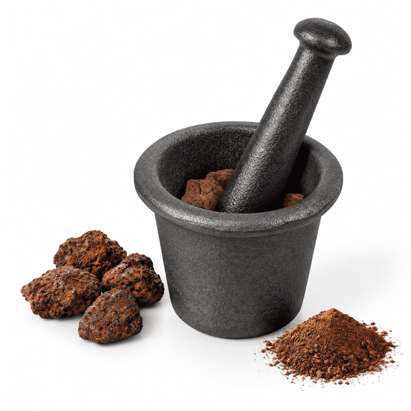 Large Cast Iron Mortar and Pestle Set, 8 Pound Capacity, For Ore Crushing, Spice Grinding, and Kitchen Use
