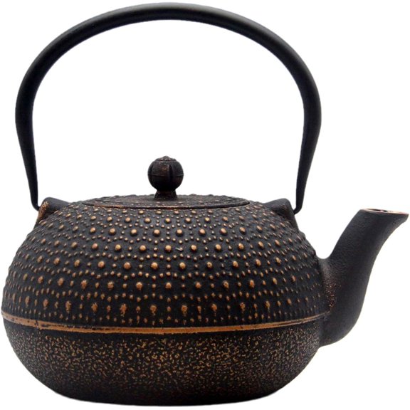 fl oz Cast Iron Teapot, Large Tea Kettle for Stove Top, Tea Pot with Stainless Steel Infuser for Loose Tea, Japanese Enameled Metal Teapot
