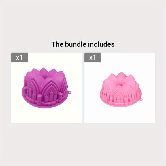 Large Castle Crown Silicone Cake Mold for Magical Birthday Cakes and Celebrations