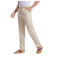 thumbnail image 1 of Large Casual Pants For Men Trendy Business Casual Pants For Spring Comfortable Straight Leg Solid Color Trousers Beige M, 1 of 6