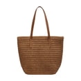 thumbnail image 1 of Large Casual Rope-woven Tote Bag for Women, Spacious Beach and Travel Carryall with Adjustable Shoulder Strap, Ideal for Daily Commute and Weekend Getaways, 1 of 5
