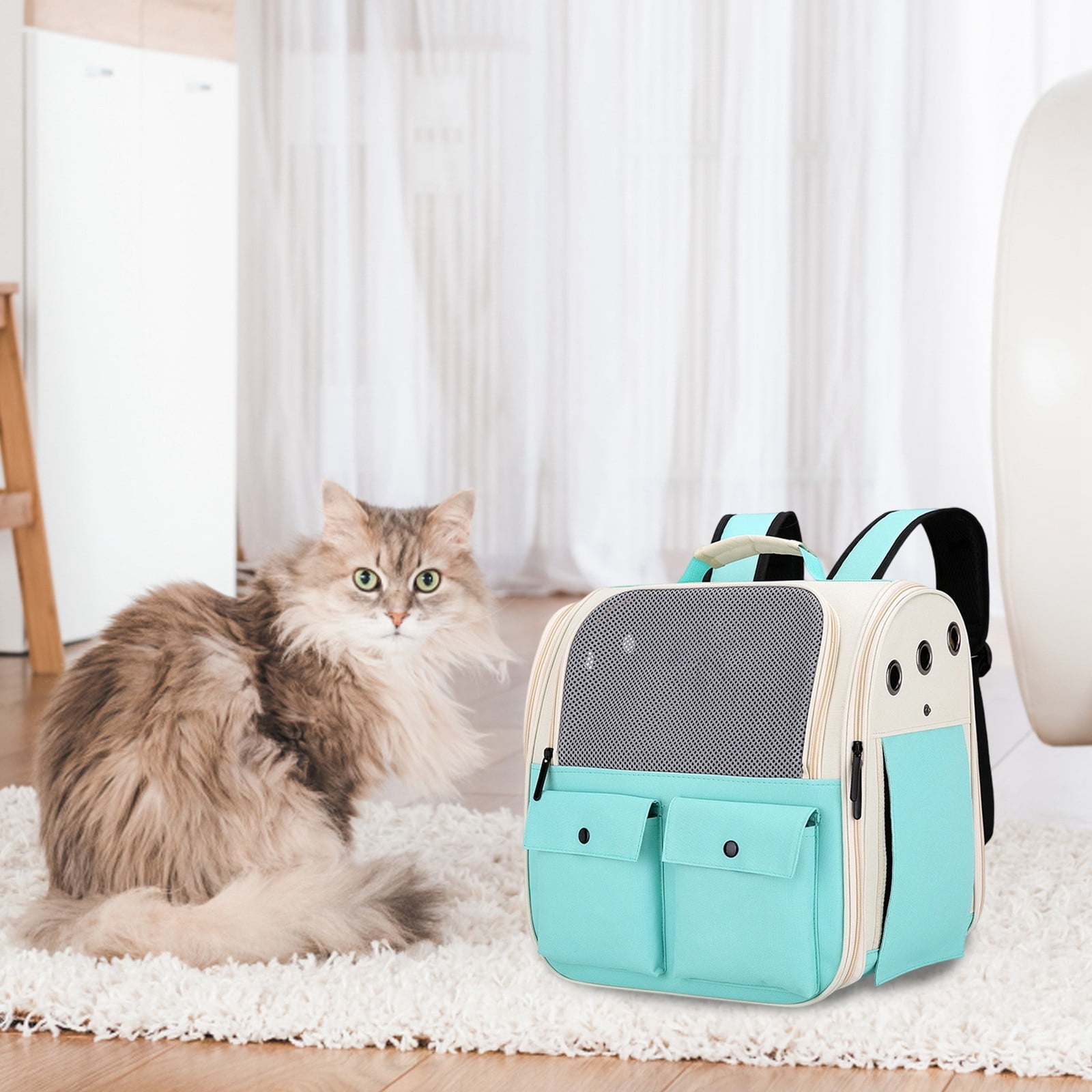 Large Cat Backpack Carrier Expandable Pet Carrier Backpack for Small ...
