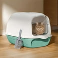 thumbnail image 1 of Large Cat Litter Box Enclosed Odor Control Kitty Toilet with Cover Anti-Splash Design Includes Litter Scoop, 1 of 5
