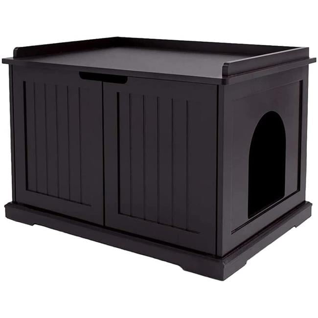 Espresso Wooden Cat Washroom Bench with Storage