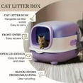thumbnail image 1 of Large Cat Litter Box, Fully Enclosed,  Proof, Easy to Store, Easy to Install, Can Hold Cat Litter, Equipped with a Shovel, Easy to Clean - Suitable for Small And Medium-Sized Cats, 1 of 12