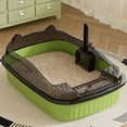thumbnail image 1 of Large Cat Litter Box-High-Sided Enclosure with Scooper, Anti-Litter Scatter Design, 1 of 1