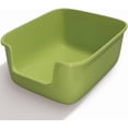 thumbnail image 1 of Large Cat Litter Box High Sided Entry Cat Litter Pan 50 x 40 x 22 CM, Anti-Splashing Deep Tall Cat Boxes for Indoor Cats Basics Kitty Litter Box (Green), 1 of 14