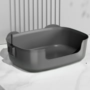 Large Cat Litter Box, High Sided Spill Proof Tray, Non Stick Open Design, for Senior and Large Cats, Easy Clean