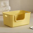 thumbnail image 1 of Large Cat Litter Box with High Sides,Low Entry Cat Litter Pan Tray Kitty Litter Box for Indoor Big & Senior Cats,Anti-Splashing Waterproof Cat Toilet,Tool-Free Assembly,Easy to Clean(Yellow), 1 of 8