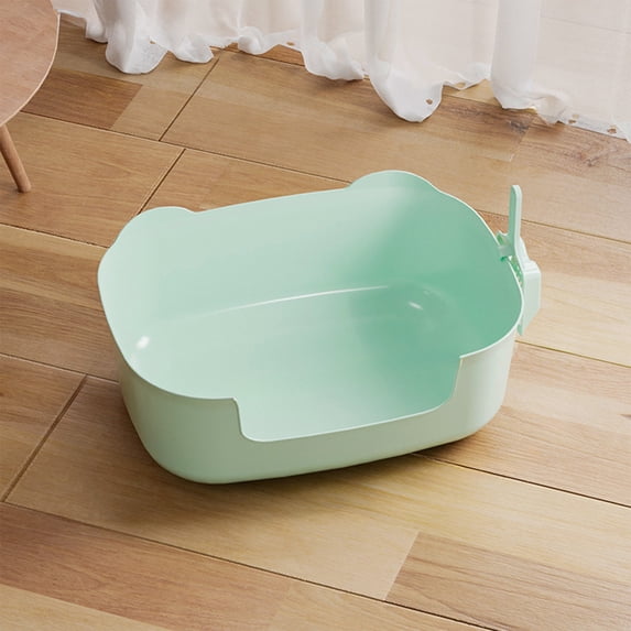 Large Cat Litter Box, Open Top One Piece Litter Tray for Big Cats, Spill Proof Fully Open Litter Pan for Kittens, Senior Cats, and Multi-Cat Homes, Easy Clean Non-Slip Design