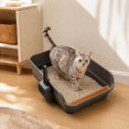 thumbnail image 1 of Large Cat Litter Box, Top Entry Cat Litter Box, Cat Litter Pan with Cat Scooper, Senior Cat Litter Boxes, Detachable Easy Clean, Cat Necessities 19.29x13.78x5.12 Inch (Gray), 1 of 6