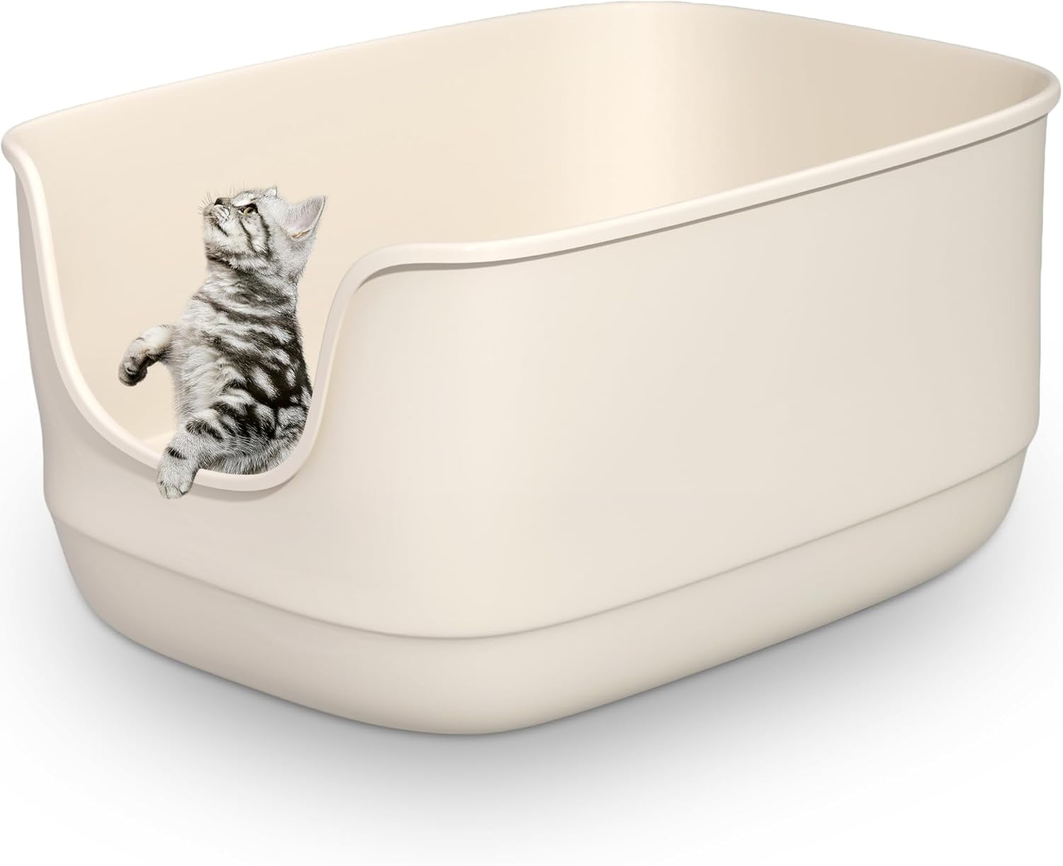 Large Cat Litter Box with High Sided 24.6
