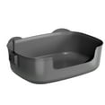 thumbnail image 1 of Large Cat Litter Box with High Sides,Cat Boxes for Indoor Cats,Cat Litter Pan for Kitty,Litter Box with Low Entry,Easy to Clean,Anti-Splashing (Grey), 1 of 6