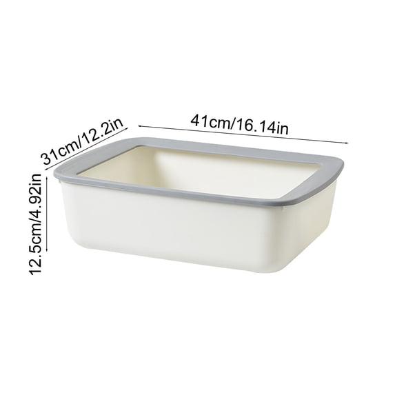 Large Cat Litter Box with Semi-Closed Design, Spill-Proof, Odor Control, Easy to Clean, Suitable for Various Cat Litter Types, Pet Supplies