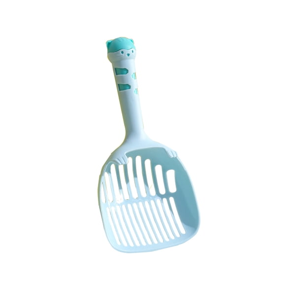 Large Cat Litter Scoop with Fine Holes, Thickened Plastic Sifter for Tofu and Clay Litter Cleaning for Indoor Cats, Blue